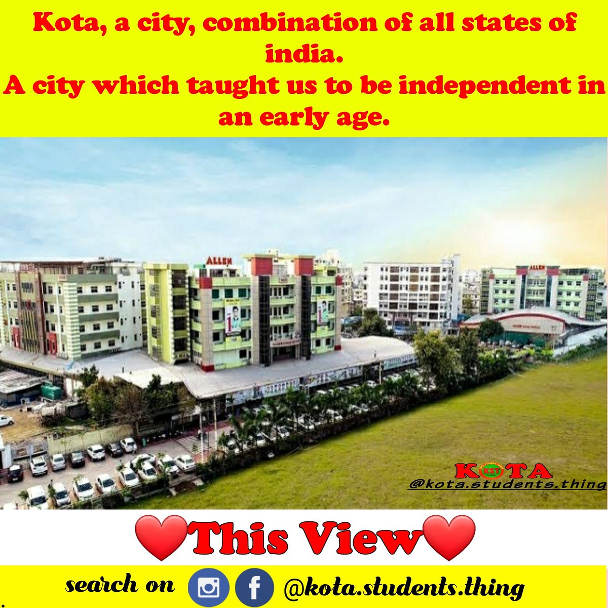 KotaThings's tweet photo. Only Kotaites Know The Beauty Of This Pic.
.
#kotastudentsthing #kotastudents #kotalife #neetaspirants #neet2021 #kotacity https://t.co/am7A5cexN0