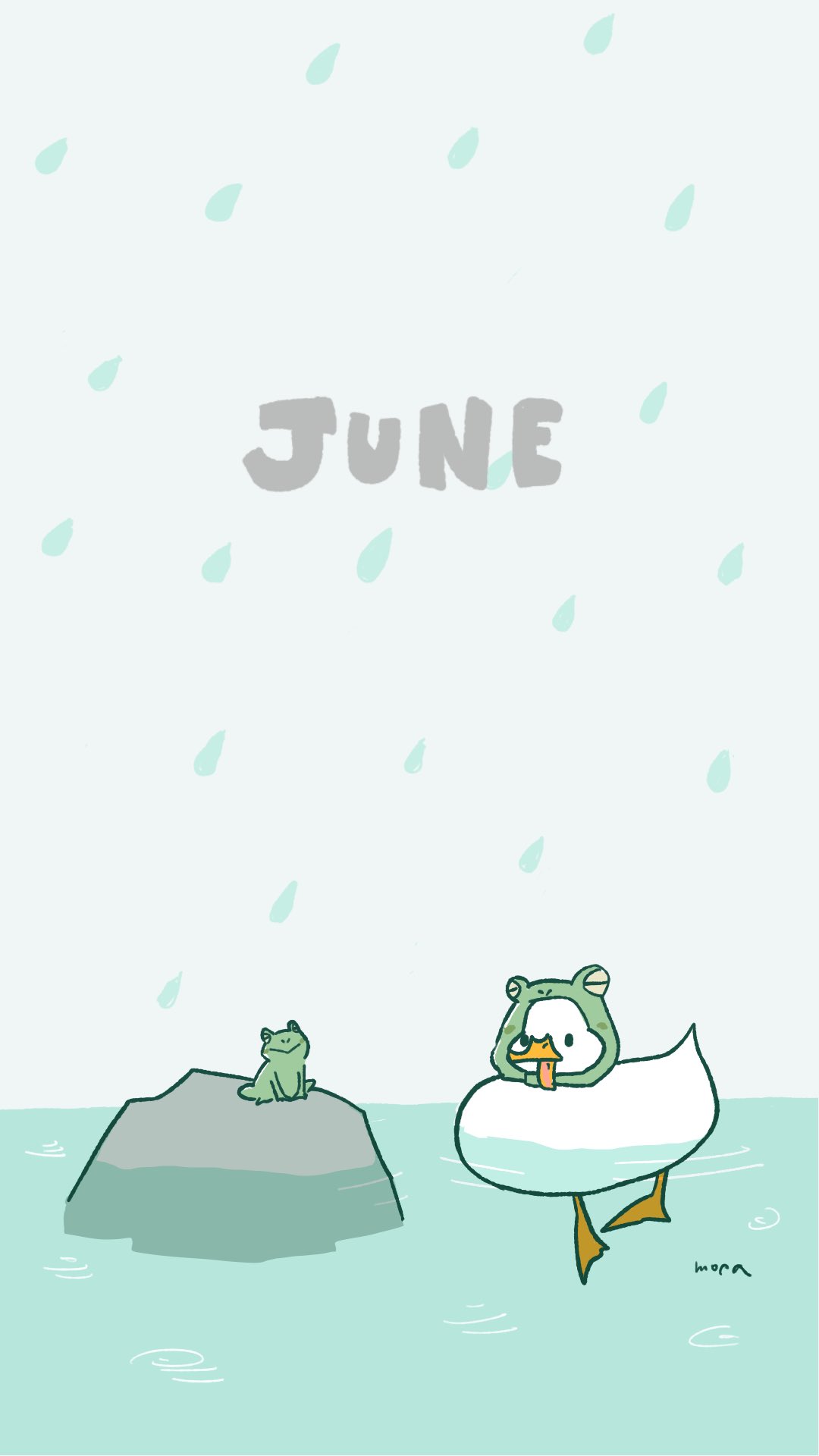 もちもちアヒル Mochimochiducks 六月 めぐみの雨ー 壁紙だよ T Co Ywqljqmnkf Twitter