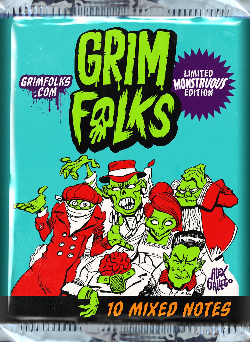 nerdy_aliens's tweet photo. Contest! Win a pack of Grim Folks cards and a pack of Mixed Notes!

1. Follow @wax_guide and @FolksGrim 
2. Like and Retweet
3. Leave your Wax wallet address in the comments

We'll pick a random winner on 6-3. https://t.co/Pg0ltb63Tw
