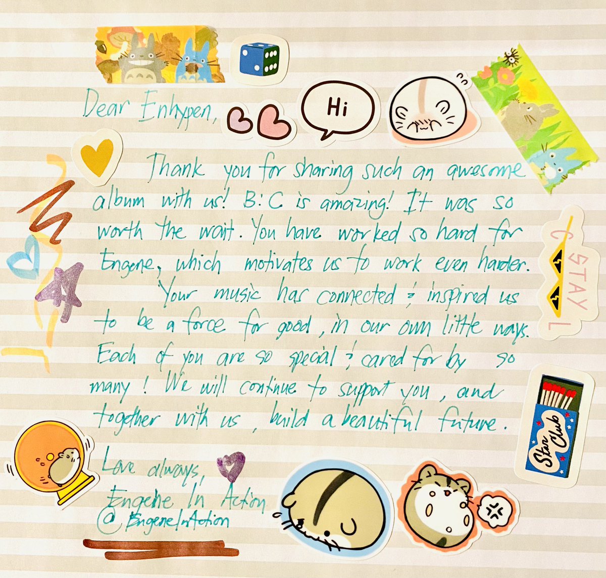Engene, did you see the heartfelt letters the members wrote us?🥺 Let’s write them back & continue supporting them! You can also post your letters in the comments below. #ENHYPEN #EnActofSupport @EngeneInAction @Enhypen