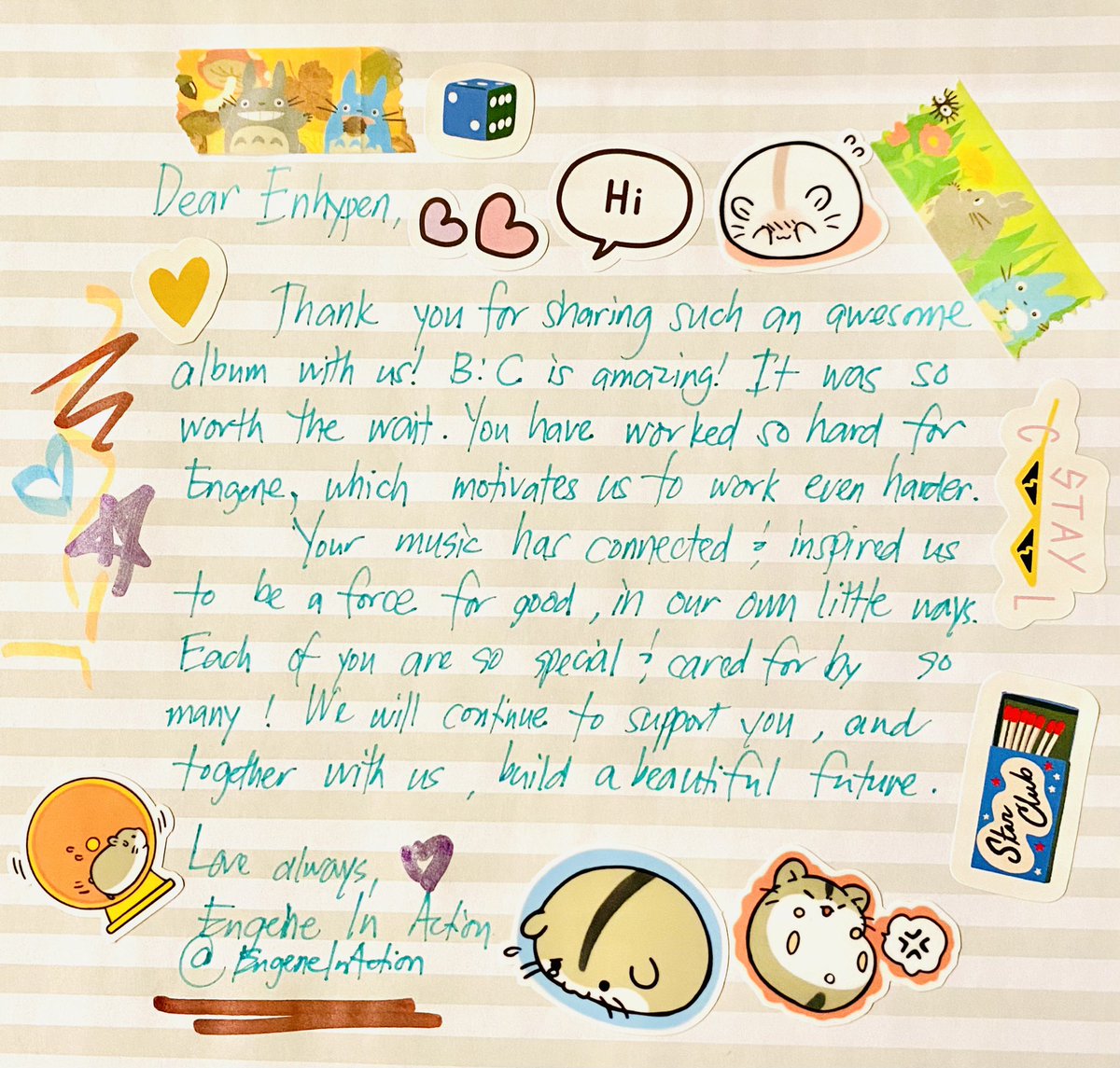Engene In Action (@engeneinaction) on Twitter photo Engene, did you see the heartfelt letters the members wrote us?🥺
Let’s write them back & continue supporting them! You can also post your letters in the comments below.
#ENHYPEN #EnActofSupport <a href="/EngeneInAction/">Engene In Action</a> <a href="/Enhypen/">ENHYPEN OFFICIAL</a> Engene, did you see the heartfelt letters the members wrote us?🥺
Let’s write them back & continue supporting them! You can also post your letters in the comments below.
#ENHYPEN #EnActofSupport <a href="/EngeneInAction/">Engene In Action</a> <a href="/Enhypen/">ENHYPEN OFFICIAL</a>