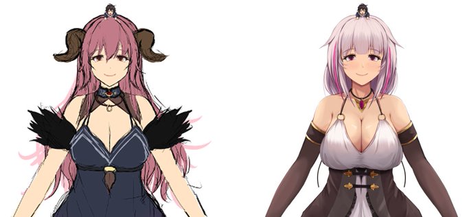 巨女悪魔と巨女女神 