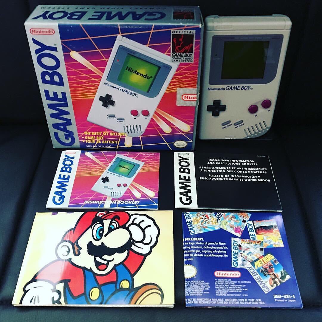 GamerAhmer's tweet photo. Here's my Minty Original Gameboy with matching Serial Numbers! #gameboy #nintendo #nintendogameboy #nintendopower #mario #supermario #mariobros #supermariobros #supermarioland #completeinbox #videogames #collection #handheldgaming #gameroom https://t.co/JdFz1zL6Mc