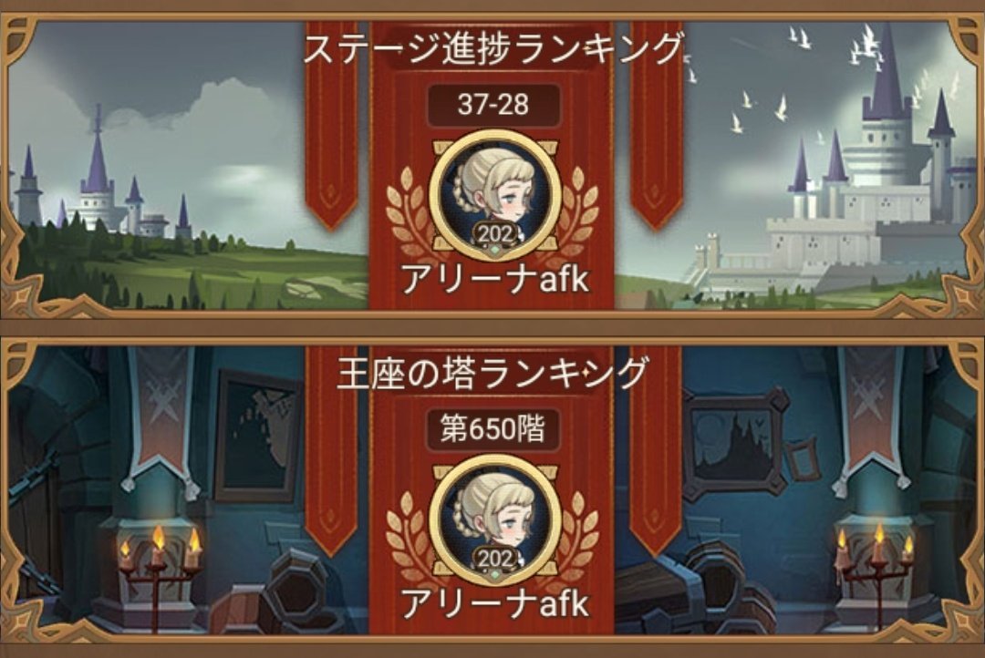 s622_arena_afk's tweet photo. #王座の塔
650階 クリア 記念撮影
Lv.468(132差)

651階 戦力不足
(必要戦力: 106,227,459)

塔は記念碑に入ってもすぐに落ちる見込み

650階クリアで出現するフレイラは1000%

2021/6/1 patch1.64
#AFKアリーナ 
#AFKArena 
#AFK 
#KingsTower https://t.co/UD8PCduAzd