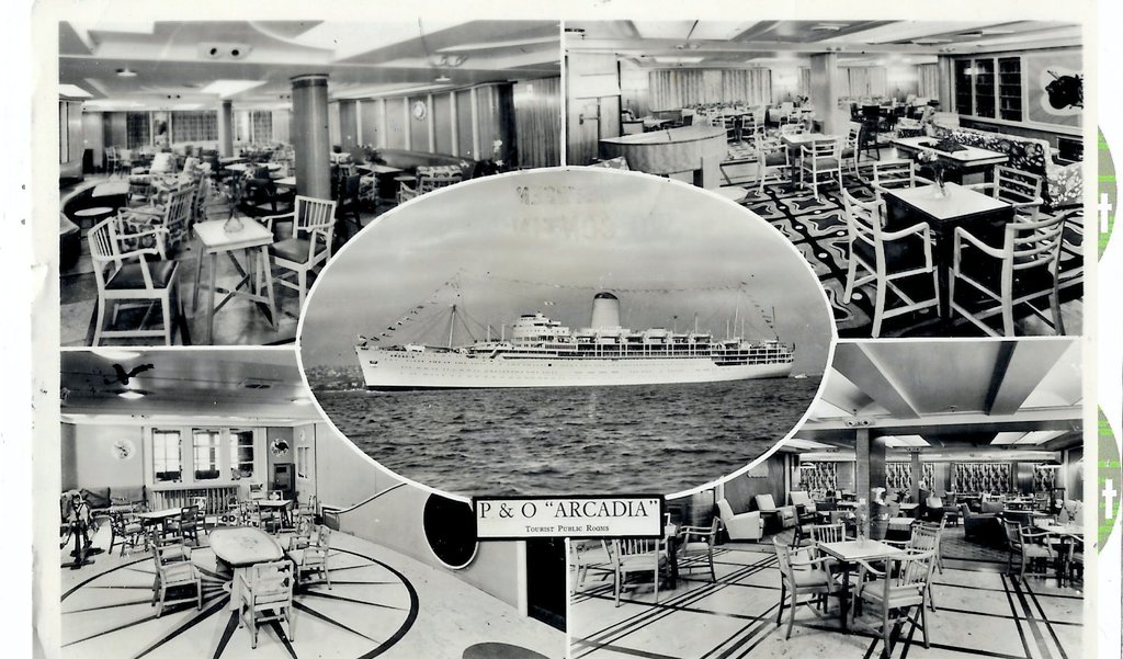 1920Hindsight's tweet photo. #1920Hindsight Postcard of the P&amp;O Arcadia sent in July 1961. The ship had a busy year in 1961, in January it ran aground on a coral reef in Honolulu and in July... https://t.co/z0GxRWcLBz