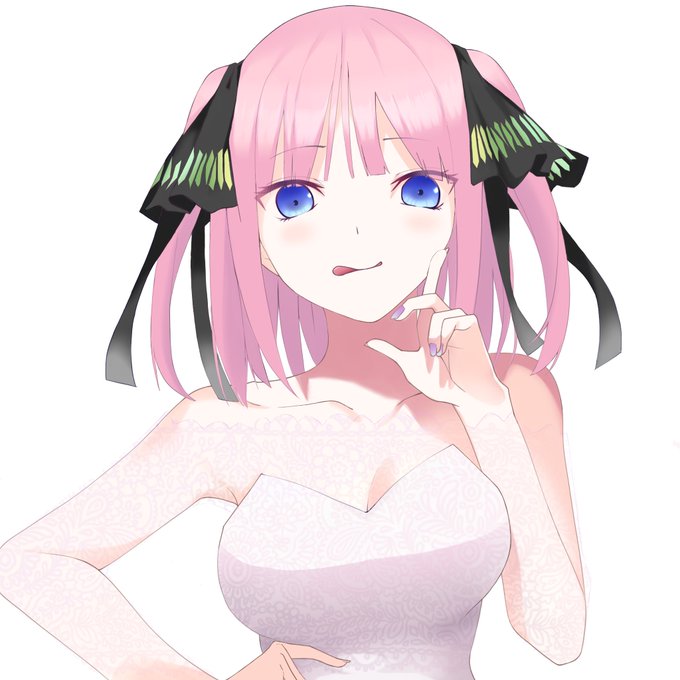 masapon@意欲復活さんがTwitterに投稿した中野二乃(五等分の花嫁)のイラスト。