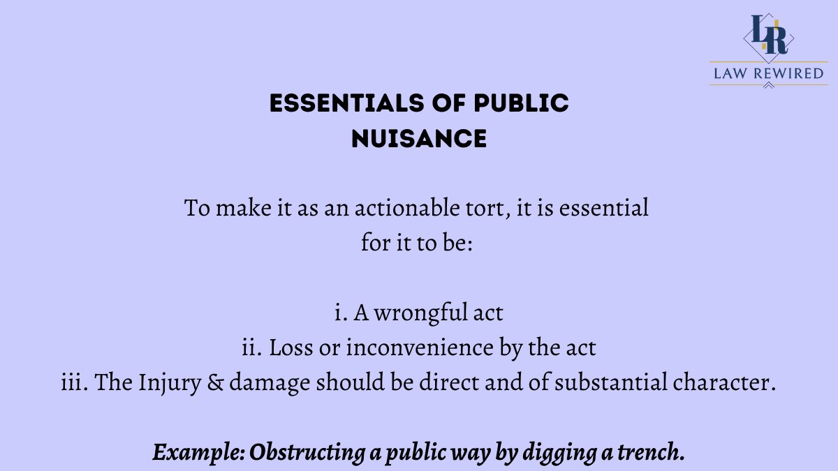 nuisance law in india