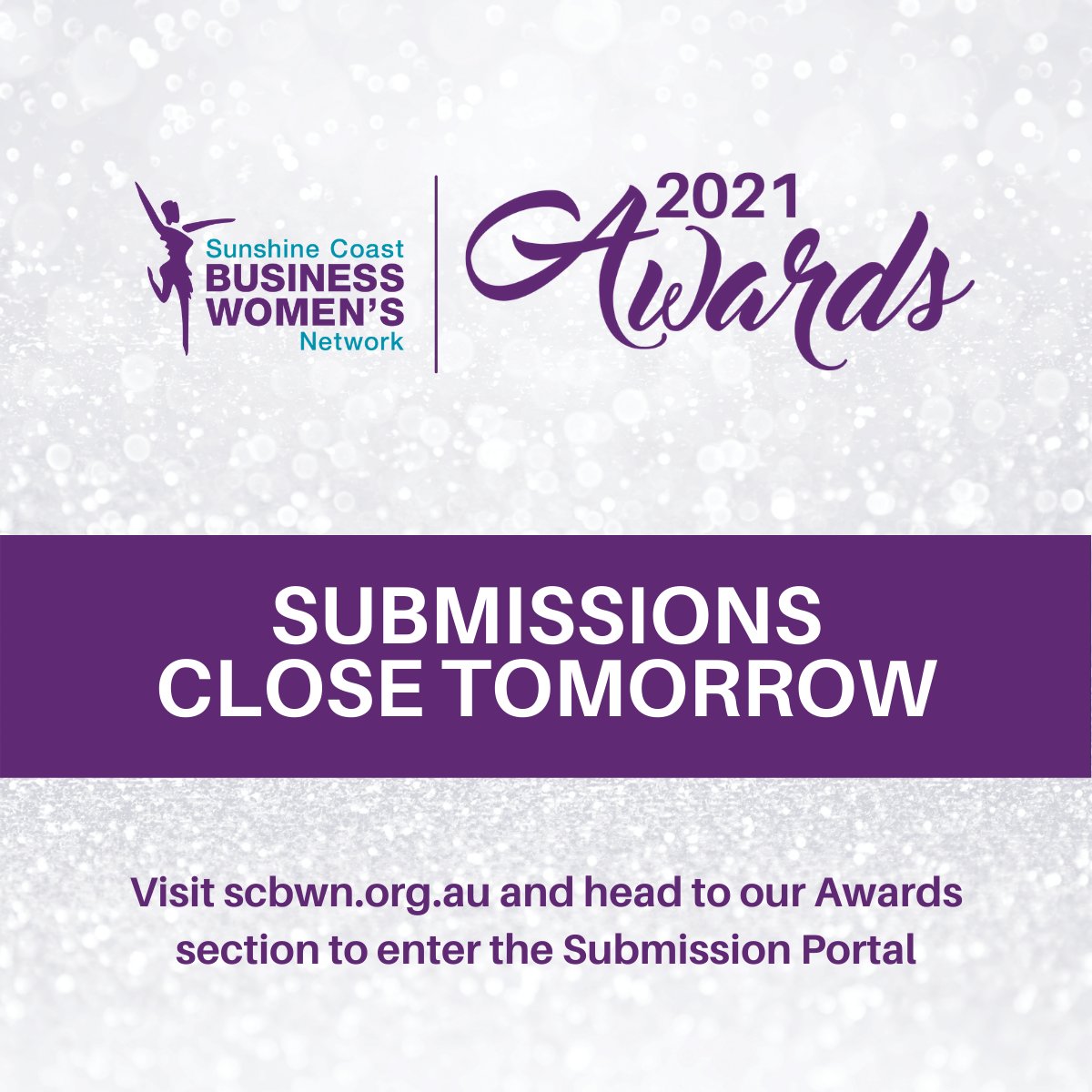 Sunshine Coast Business Women's Network 2021 Awards submissions close midnight tomorrow and encourage all nominees to take that next step.

To access our submission portal, please visit scbwn.org.au/2021-awards-su… 

#scbwn #scbwnawards2021 #sunshinecoastbusiness #womeninbusiness