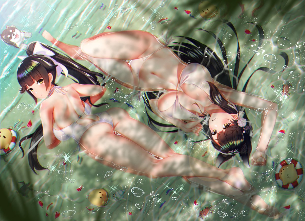 愛宕(アズールレーン) ,高雄(アズールレーン) 「#正直もっと伸びても良かったと思う自信作を晒す見た人もやる 」|鍵山/Clave イラストレーターのイラスト