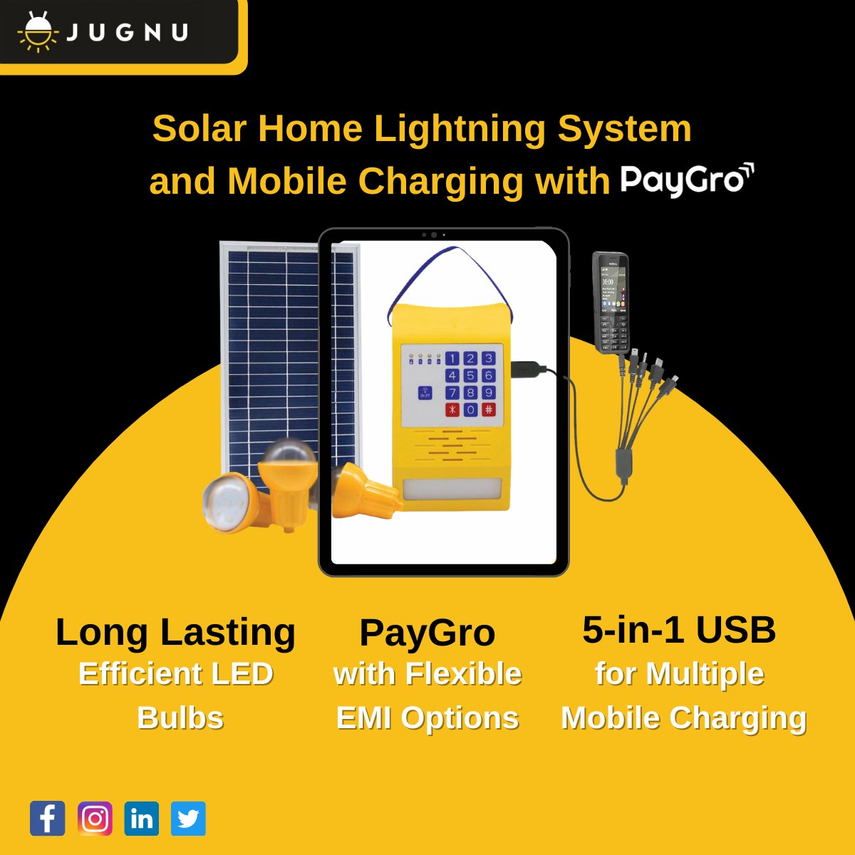 ThirdWavePower's tweet photo. Jugnu's Solar Home Lightning and Mobile Charging System is a toxic-free source of light, safe for you and your family, especially during difficult and unpredictable events at affordable weekly/monthly installments.

#thirdwavepower #distribution #solarenergy  #payasyougo #rural https://t.co/71s5St9CdU
