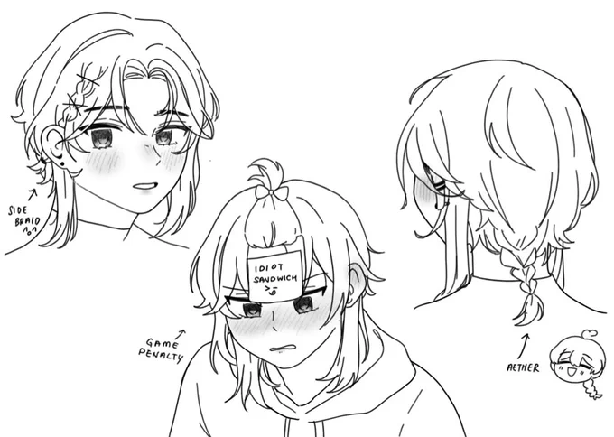 Xiao in different hairstyles ///

#原神 