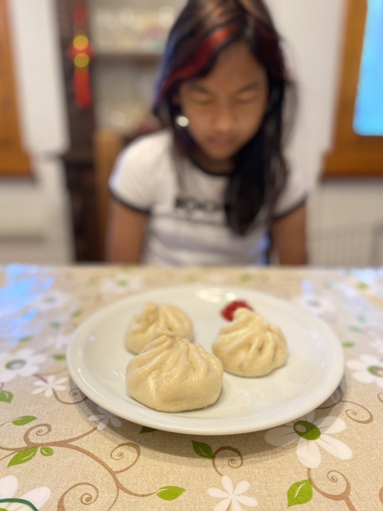 namchu's tweet photo. Momo, also enjoyed while half asleep.
#breakfast #DadMade #Momo https://t.co/x5UF0NQMTj