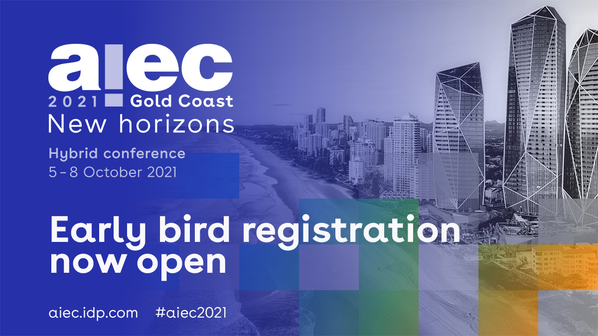 AIEC's tweet photo. Registration is now open! Check out special rates for @IEAAustralia members, @IDPGlobal clients, students, speakers and schools staff, and of course, special early bird rates for in-person registration if you get in by 16 August!
https://t.co/B5lJJPBfuJ  #aiec2021 https://t.co/dFdwiI2YvZ