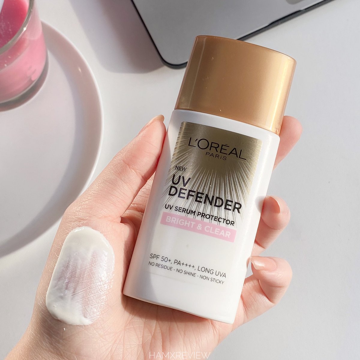 Hamkdy_'s tweet photo. เจอของดีเลยอยากพูดเยอะ! L'Oreal #UVDefender SPF50+ เค้าเป็นเซรั่มกันแดดนะเพราะไม่ได้แค่กันยูวี แต่ช่วยฟื้นฟูผิวไปในตัวอีก นางมี 4 สูตรนะ อันที่เราใช้คือสูตรสีชมพู Bright&amp;Clear  𓂋 🩰 ⸝⸝ 🐈 𓈈 รุ่นนี้ควรแมส ใช้ดีมากกกกกก #ยูวีดีเฟนเดอร์ผิวอ่อนเยาว์กว่าถึง5ปี #LOrealParisTH https://t.co/q5YTjcatSA