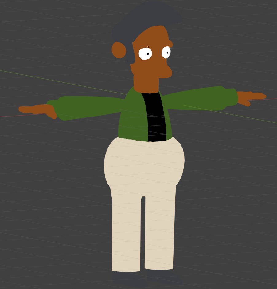Boeta49's tweet photo. Un adelanto de este gran personaje de Los Simpsons, maรฑana voy a unir todo y hacer el retopo, espero poder terminarlo maรฑana.
#Blender3d #Blender #3dart #3dblockout #3dmodeling #3DModel #3DBlocking #Blocking #Blockout #3Dsculpting #TheSimpsons #ApuNahasapeemapetilon #KwikEMart https://t.co/BKgoZTm3mc
