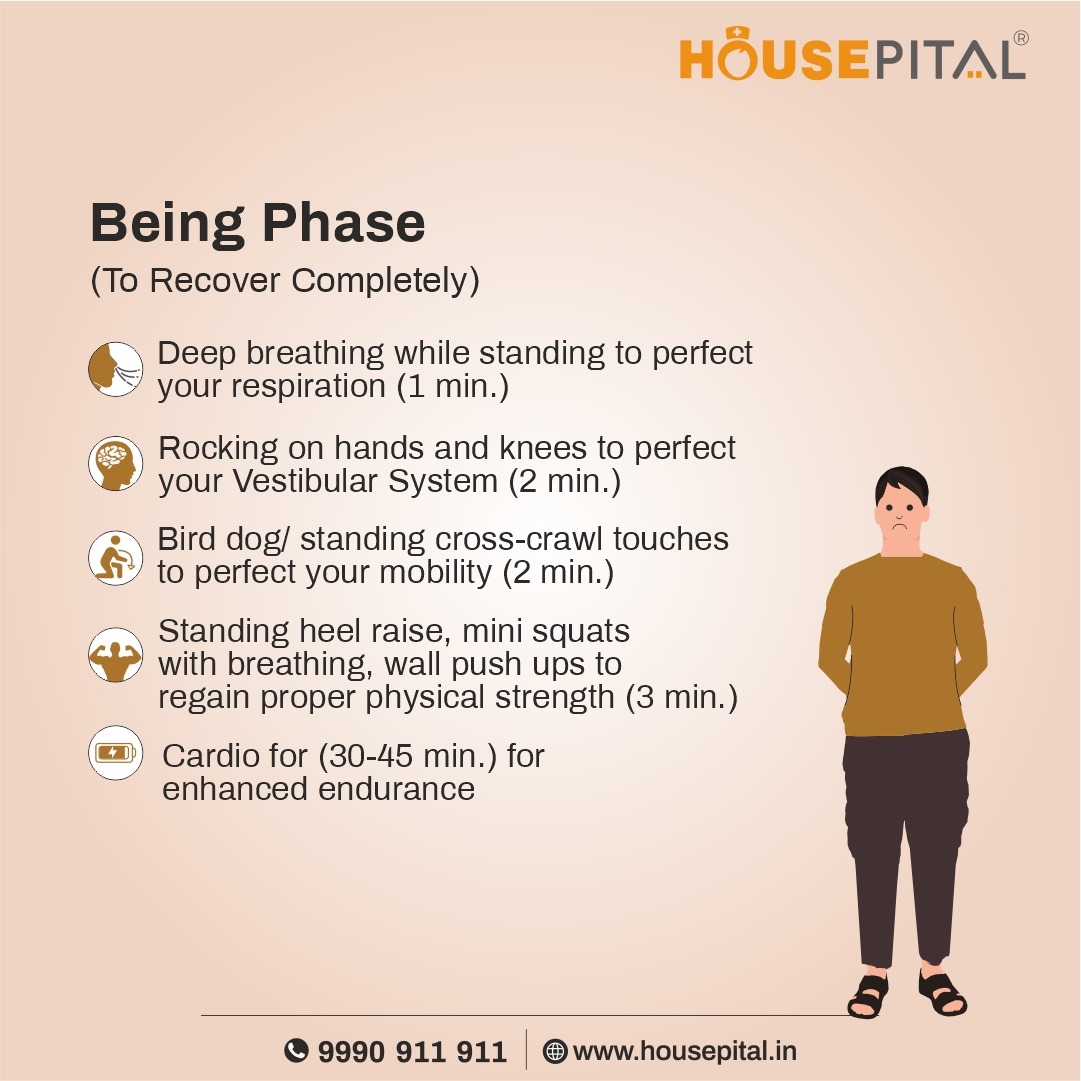 Housepital_Care's tweet image. Comfortably clear the stages of revival to unlock your normal activities. Easily follow the &apos;3 Phase #RehabilitationProgram&apos; of #Housepital for your quick &amp;amp; complete recovery.

#COVID19 #COVIDIndia #COVIDWaves #COVIDRecovery #IndiaFightAgainstCorona #CareAtHome