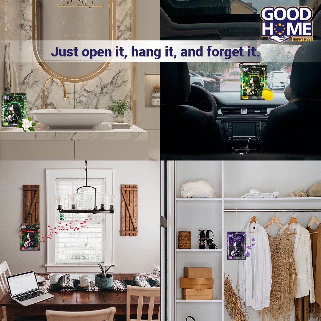 goodhomettk's tweet photo. The Good Home Aroma Air Fresheners may be pocket-sized, but their impact is HUGE! 

#GoodHome #Aroma #AirFreshener #FreshHomes #FreshnessEverywhere #StayHappy https://t.co/R8JVItmA9s