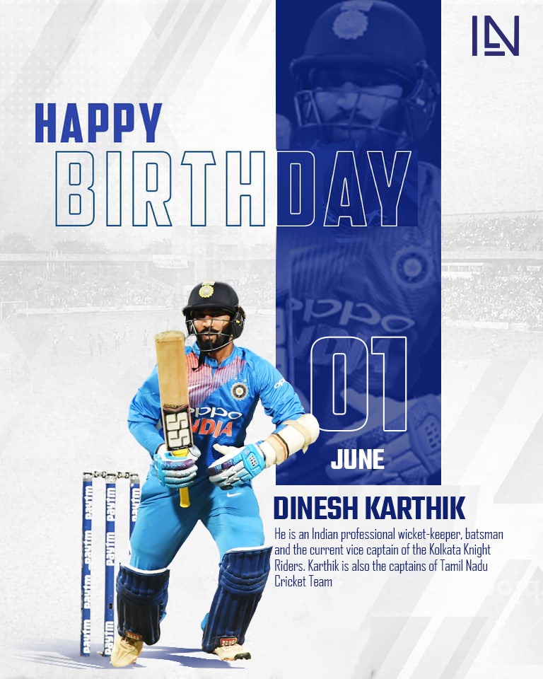 Happy Birthday Indian Batsman Dinesh Karthik...   