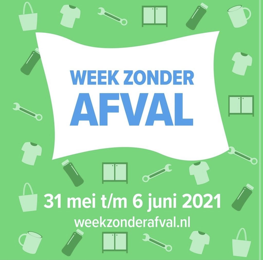 Van maandag 31 mei t/m zondag 6 juni 2021 gaan we met z'n allen de uitdaging aan om zo min mogelijk afval weg te gooien. Doe jij ook mee? Kijk op weekzonderafval.nl!