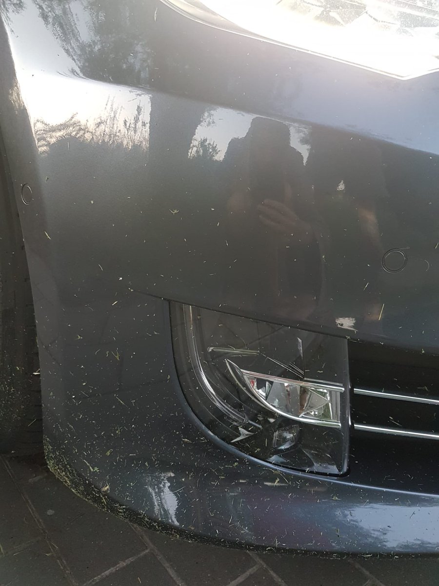 pnicolas_'s tweet photo. Bedankt @StadBrugge om het gras te maaien. Jammer dat mijn wagen (en alle andere wagens) volhangen met opgedroogd gras! https://t.co/eM8ankpBFD