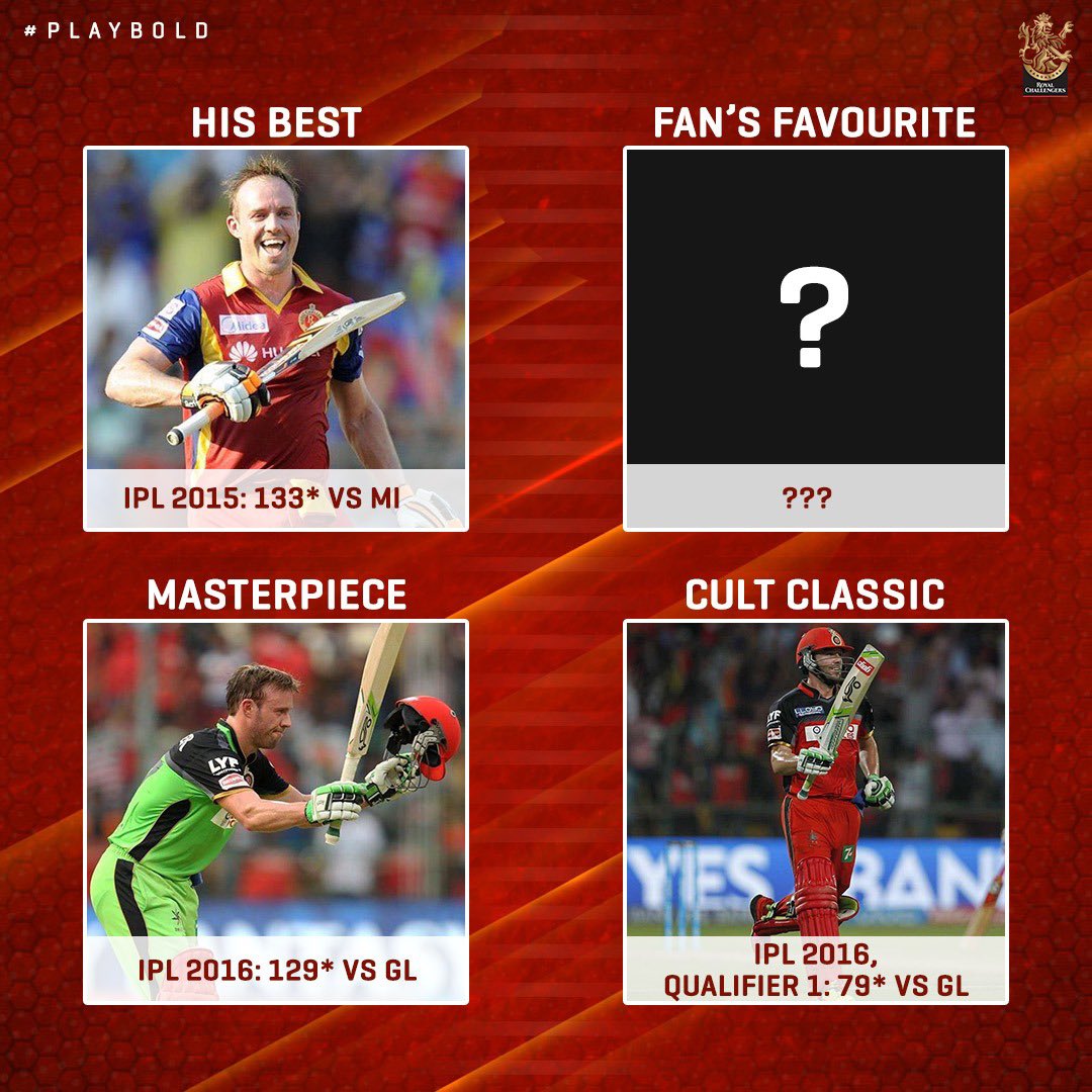 RCBTweets's tweet photo. Drop a ❤️ if you agree with our choices and tell us your favourite 🆎 knock, 12th Man Army! 🤩
#PlayBold #WeAreChallengers #JustABThings https://t.co/yYkNFPBmeO