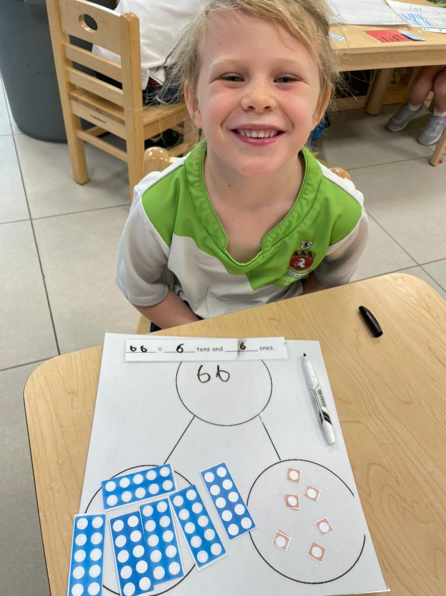 KCD_Year1's tweet photo. In maths today we looked at numbers to 100. We focused on how many tens and ones they have and used the part part whole model to represent this @KCD_Year1 @KentCollegeDXB https://t.co/qWZ8izWPA9