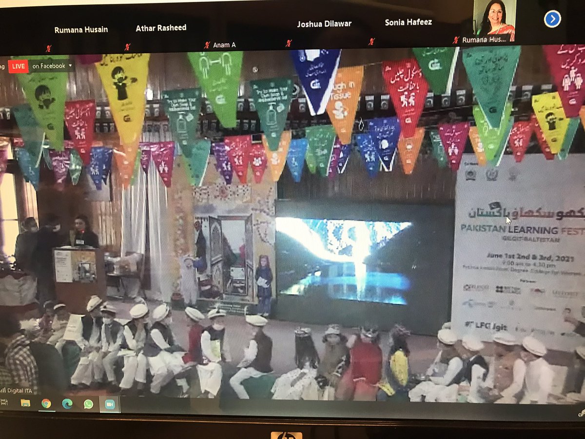 husain_rumana's tweet image. Couldn’t be there unfortunately, but watching live the heartwarming inaugural session of the Pakistan Learning Festival in Gilgit Baltistan. #PakistanLearningFestival #PLFGilgit @CLF_Pak @BaelaJamil @ameenasaiyid @fauziaminallah