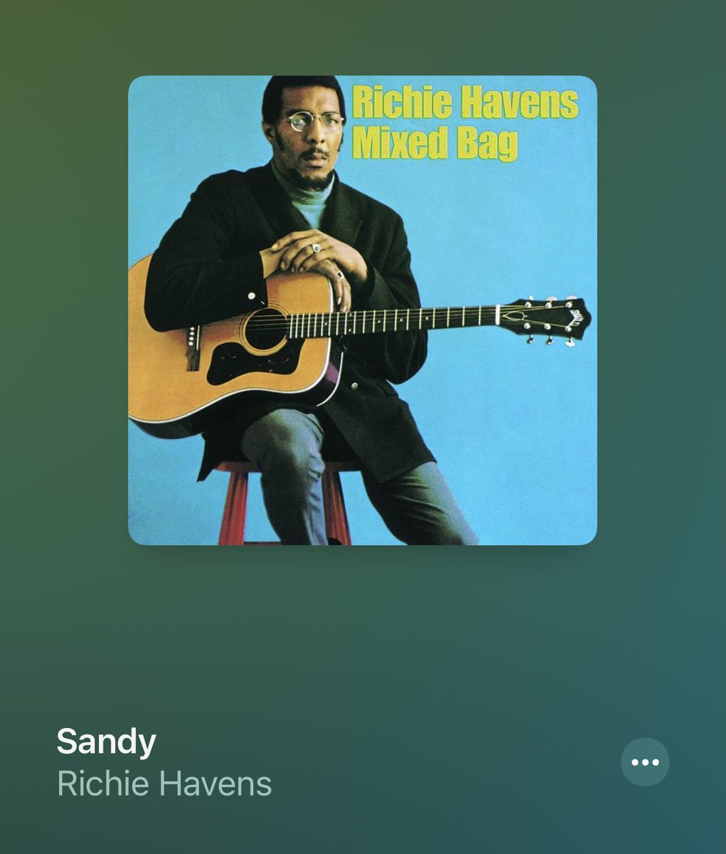 Can’t get enough of this song. ❤️ 
Sandy by Richie Havens.

youtu.be/sBUWhuWheWo
#artisticselfcare