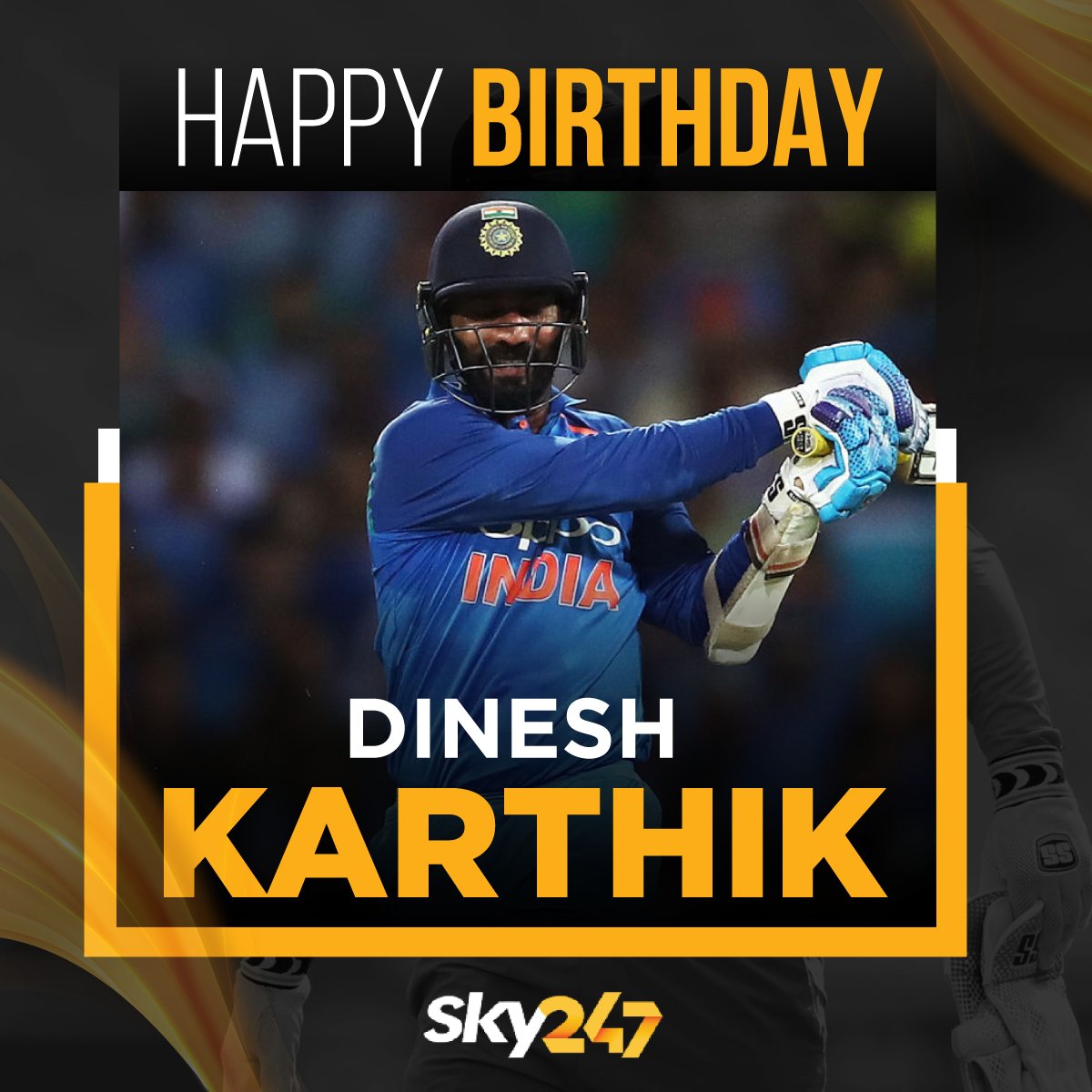 Wishing Dinesh Karthik a very happy birthday.    