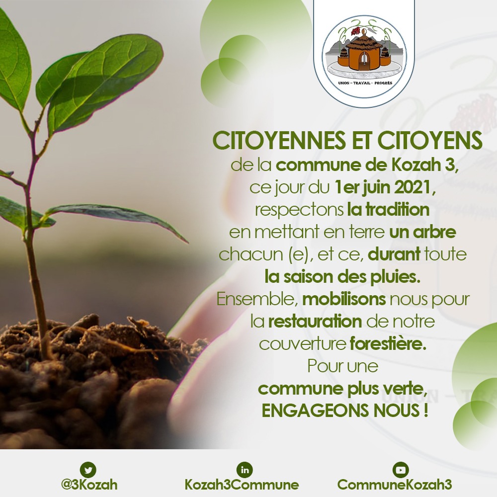 Mobilisons-nous pour gagner le pari des 25% de couverture forestière d'ici à 2025.
<a href="/SamiPissiyou/">PISSIYOU Sami Essokudjowu</a> ,<a href="/JoiePelei/">PELEI Mawaba Joie</a>,<a href="/BatcholiA/">akbarbatcholi π</a>,<a href="/JacquelineAdji/">ADJI Jacqueline</a>,<a href="/DogbeVictoire/">Victoire Dogbe</a>,@ConseilTogo,<a href="/FEGnassingbe/">Faure Essozimna GNASSINGBÉ</a>,<a href="/soutouboua1/">Commune de Sotouboua1</a>,<a href="/CommunicationTg/">Ministère de la Communication</a>,<a href="/JoiePelei/">PELEI Mawaba Joie</a>,<a href="/Kozah2Mairie/">Mairie Kozah2</a> ,@commune_i ,<a href="/JoiePelei/">PELEI Mawaba Joie</a> ,<a href="/3Kozah/">Kozah 3</a>