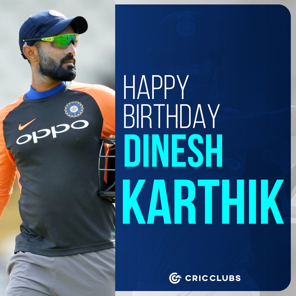 Wishing Indian wicketkeeper Dinesh Karthik a very happy birthday.    