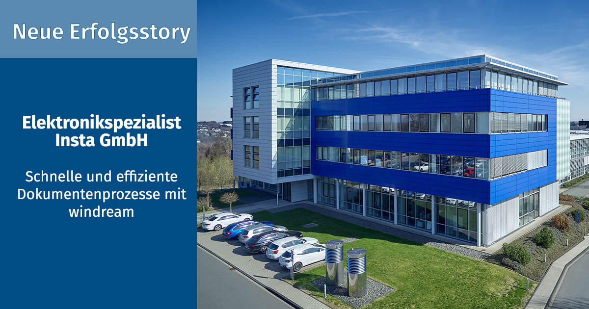 Neue Erfolgsstory: Insta GmbH
Sie wollen mehr erfahren? Am 15. Juni ist Herr Lars Niedersteberg, IT-Projektleiter bei Insta, zu Gast bei der windreamNOW und berichtet  über die Einführung von windream.
Jetzt anmelden: windream.com/now
#windream #dokumentenmanagement #ecm