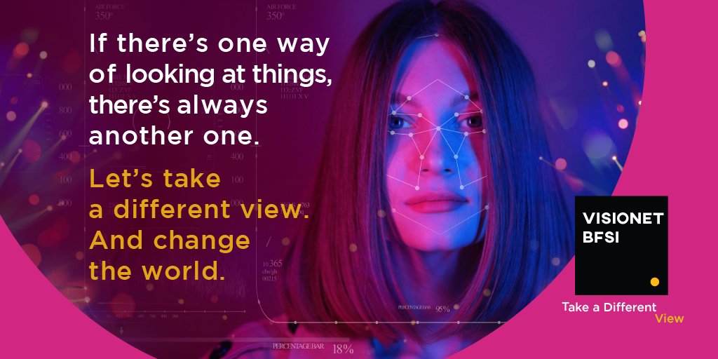 VisionetBFSI's tweet photo. Human ingenuity, #Innovation and #technology will lead us into the future, redefine every problem, and enhance every idea. Let's look at things differently. Find lateral solutions. Offer uncompromising excellence. And take your business into the future.
https://t.co/8HhxM4xsVI https://t.co/0tle0AFa3u