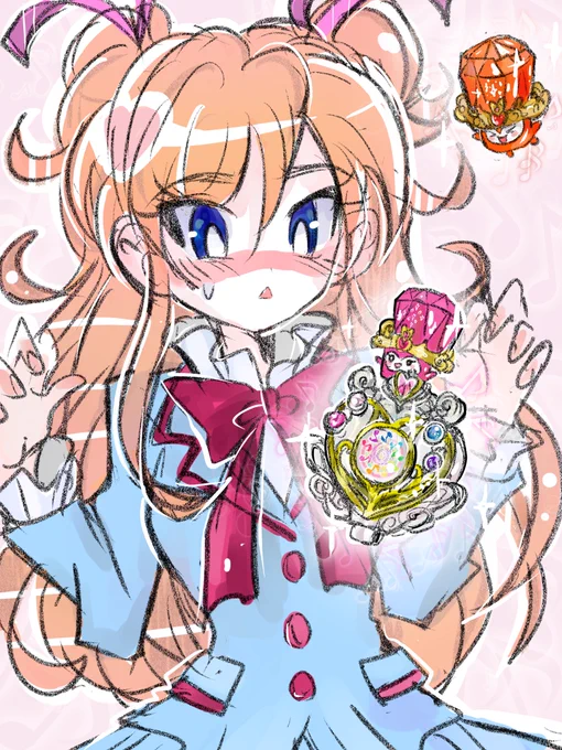 #北条響 #キュアメロディ #スイートプリキュア #プリキュア #らくがき #イラスト キュアモジューレ おいでドリー!おいでミリ-! 