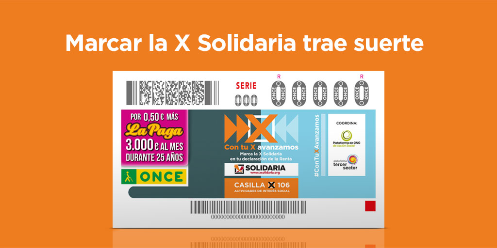Hoy es el sorteo del cupón de la <a href="/ONCE_oficial/">ONCE</a> dedicado a la <a href="/XSolidaria/">XSolidaria</a>. Puedes comprar un cupón para ti y otro para regalar a quien tú quieras, así de paso le recordarás la importancia que tiene marcarla en la renta. Quién sabe, a lo mejor os traemos suerte🍀 #ConTuXAvanzamos⏩