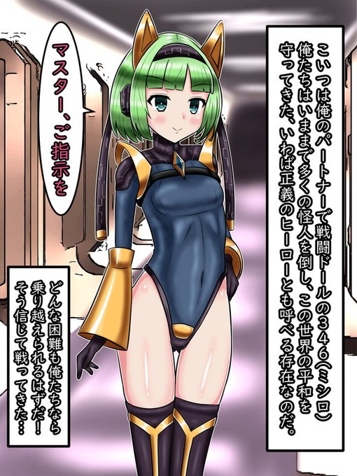 ここに一組のペアがいる。悪の組織と日夜戦い世界の平和を守っていると自負する若き戦闘員とそのパートナーの戦闘ドール。
彼らは悪の組織の「怪人」と呼ばれる存在を何体も倒し、どんな困難にも互いの絆をもって乗り越えてきた戦友である。(同時に互いを異性として意識してもいる) 