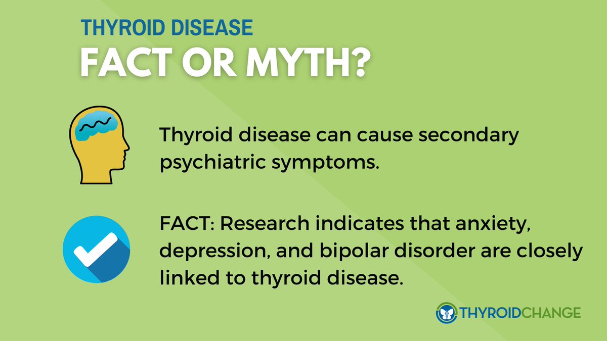 It's International Thyroid Awareness Week. #ITAW 👉 FACT OR MYTH? 'A thyroid condition can cause secondary psychiatric symptoms.'⁠ ⁠ THIS IS A FACT!⁠ ✅ ⁠ When thyroid hormones aren’t optimal, patients can exhibit symptoms of depression or other mental health issues.