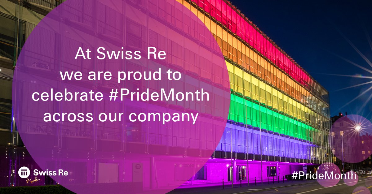 Today marks the start of #PrideMonth, and we are proud to support the LGBTI+ community and promote acceptance. At Swiss Re we are committed to provide an equal and safe work environment for everyone, an inclusive culture is key to our success. #inclusion #diversity