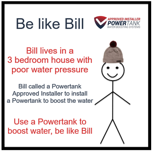 PowerTankUK's tweet photo. Be like Bill
Bill lives in a 3 bedroom house with poor water pressure
Bill called a Powertank Approved Installer to install a Powertank to boost the water
Use a #Powertank to boost water, be like Bill
#WaterBoosting #PumpPower #boostwater #boosterpumps #boostertanks https://t.co/jFNOvxnUxg