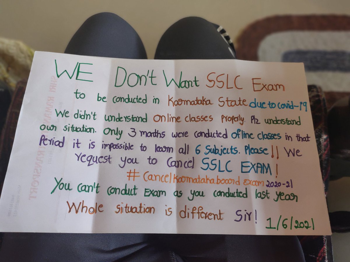 AshdirewolfG's tweet photo. Please cancel KARNATAKA board exam do as CBSE did whoever want exam they can write after Pandemic ends! We can't stick only to study 10 we also need to focus on 11 and CET NEET coaching 
#cancelkarnatakaboardexams2021 
Understand @nimmasuresh don't force us! https://t.co/Wi3blnd1KK