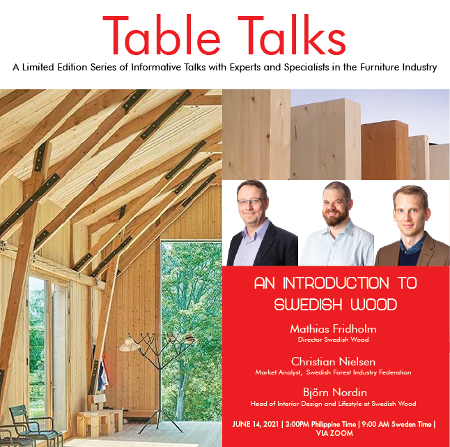 cfif's tweet photo. Swedish Wood aims to highlight wood as a competitive, eco-friendly and sustainable material 🤗🍃

This webinar is entirely free for CFIF Members. If you are interested in reserving a slot please get in touch with Ms. Thresha Dingding | membership@furniturecebu.com | 09177073081 https://t.co/E5IHN8bqgs