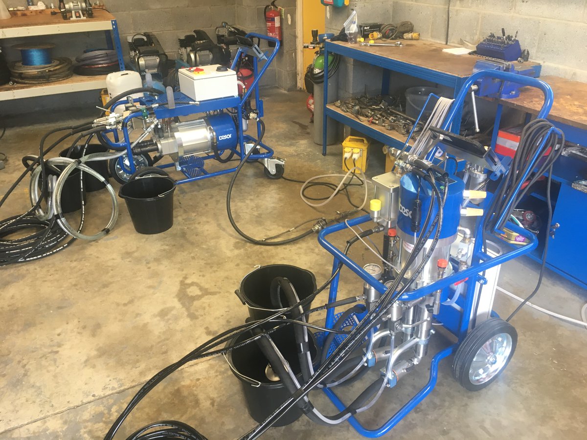 cktechltd's tweet image. We have now taken delivery of two WILMA’s one for PU and one for Acrylic and are undergoing intensive, thorough training.  The pumps will be subjected to robust trials using a variety of products, before deploying the equipment to various sites. @DesoiGmbh