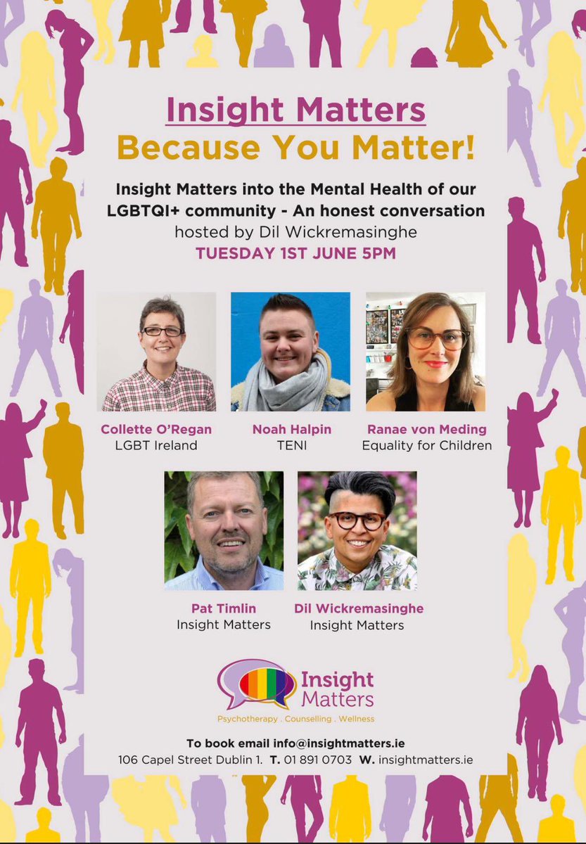PatTimlin's tweet photo. Delighted to join this great panel at 5pm this evening to discuss mental health in the LGBTQI+ community.  Live-streaming links can be found at https://t.co/oGFH7D2jge https://t.co/IVNqvgtyuy