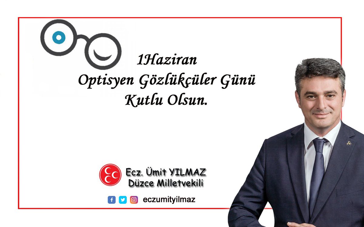 1 Haziran #Optisyen Gözlükçüler Günü Kutlu Olsun.