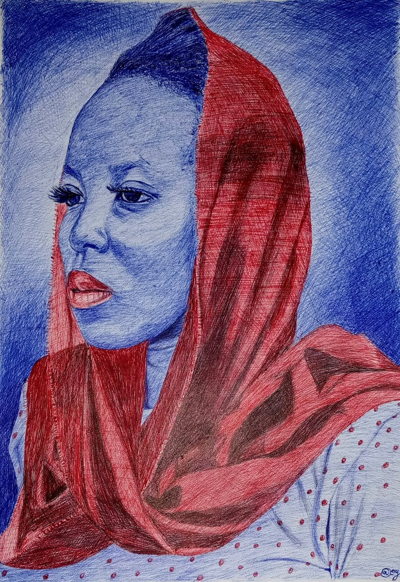 oyindapenaddict's tweet image. Good morning twitter
Here's my recent piece of art
Titled "Daughter of eve"
From the series "spring of hope"
Made with pen on paper
Kindly Retweet my art to go viral 🙏🏼