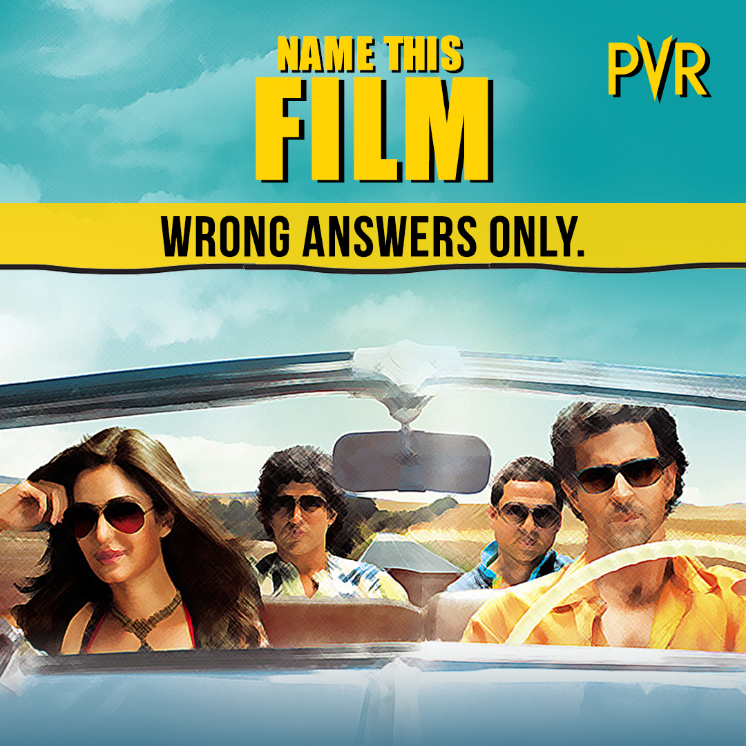 _PVRCinemas's tweet photo. It's time for a twist. 
Here's a question for you but we're looking for wrong answers only. 
Let's see who can come up with the most creative answer. Drop your comments below.
#PVRTrivia #guessthemovie #ZNMD #zindaginamilegidobara #bollywood #trivia #moviebuff #worldofmovies https://t.co/cqvm97ecE9