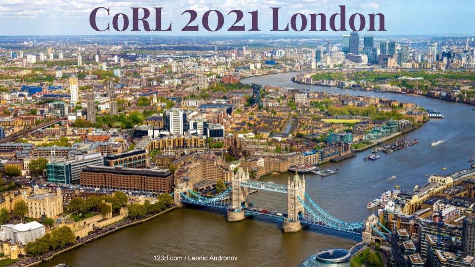 We're in June already - submissions for the Conference on #Robot #Learning 2021 are due June 18th! Remember you can submit both regular and blue sky paper types, and that the #OpenReview process will be used. Find out more: robot-learning.org
#robots #learning #robotics