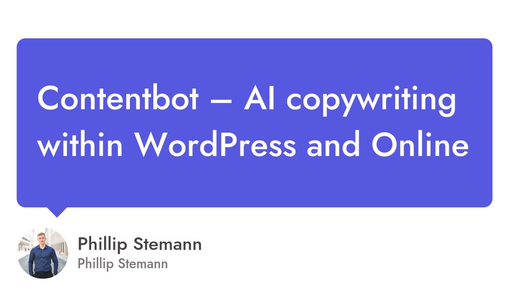 phillipstemann's tweet image. Today&apos;s product showcase is another AI tool built to generate content for you. Today&apos;s tool is @tryContentBot and it comes with a WordPress plugin.

Watch my full review 👉 lttr.ai/gjox

#ContentFlow #AiCopywriting #ContentBotReview #WordpressPlugin
