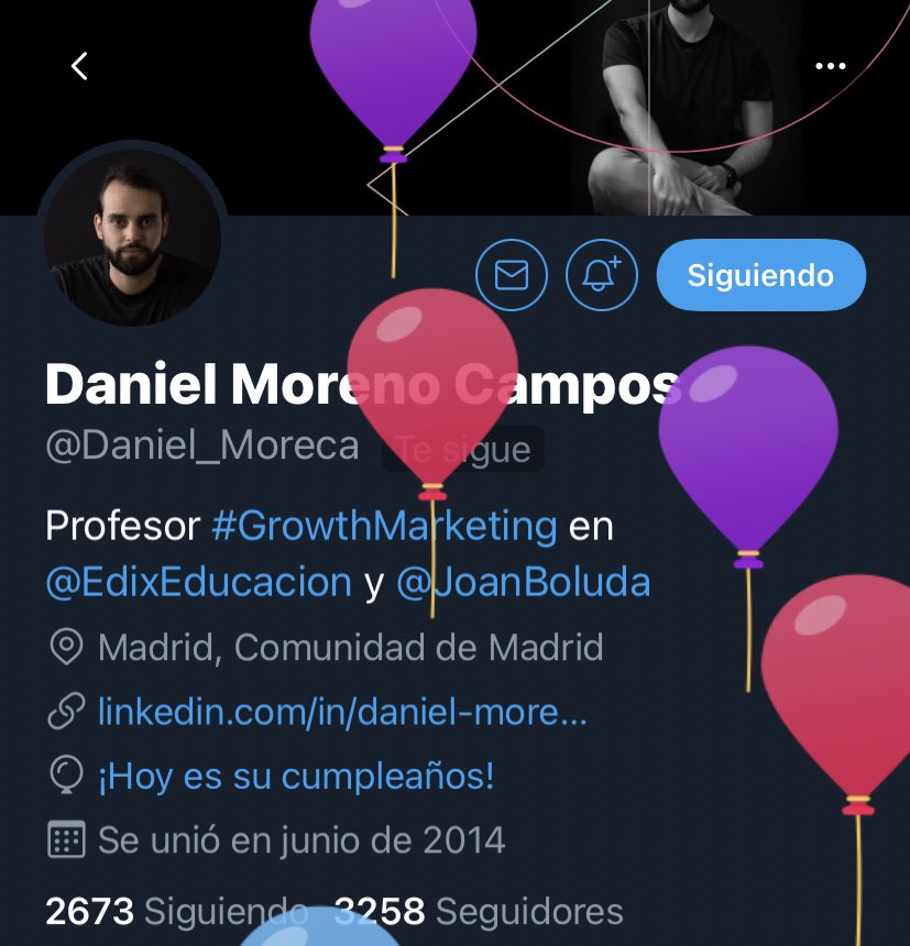 garciasusana's tweet photo. Pues hoy cumple años “mi otro Dani”, una de las mejores personas que me regaló el 2020.
No solo he tenido el placer de trabajar a diario con él, sino que he aprendido muchísimo a nivel profesional (y también personal)
Felicidades, crack!! (me vas a matar por esto, lo sé.. 😜) https://t.co/wLIVyhmD2f