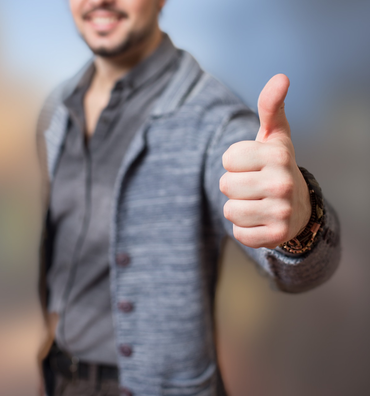thumbs up, success, approval.